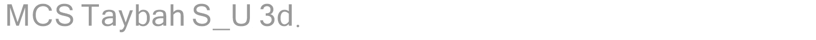 MCS Taybah S_U 3d. font preview